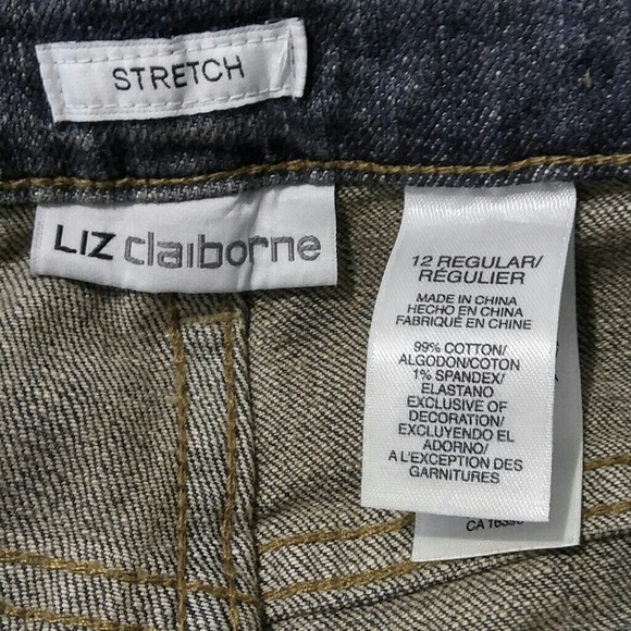 Liz Claiborne Blue Chelsea Straight Leg Jeans 12 - Picture 6 of 8